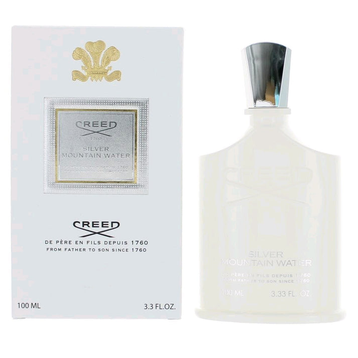 3.3 oz bottle of silver mountain water cologne by creed