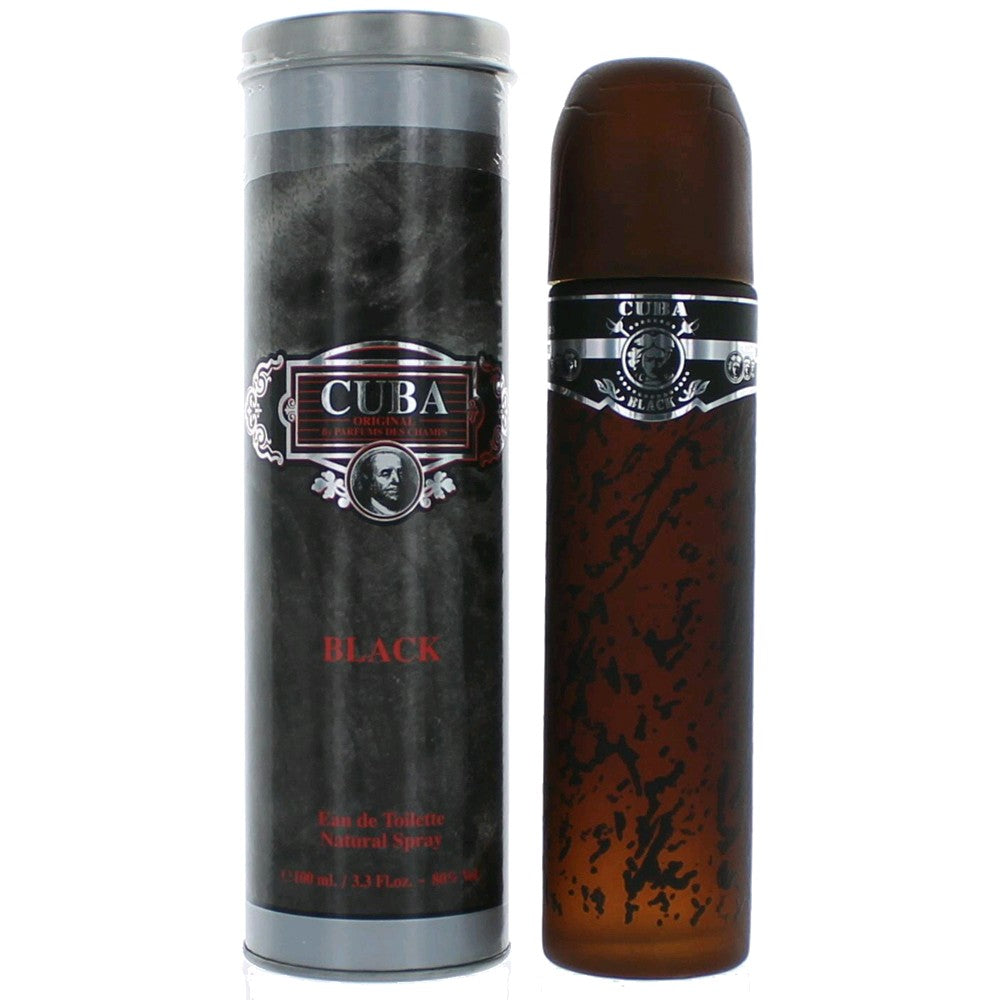 Bottle of Cuba Black by Cuba, 3.3 oz Eau De Toilette Spray for Men