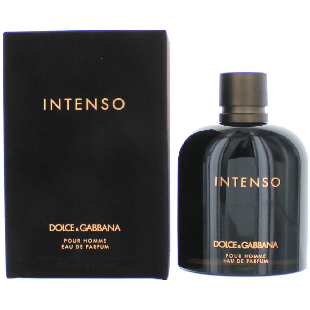Bottle of Dolce & Gabbana Pour Homme Intenso by Dolce & Gabbana, 6.7 oz Eau De Parfum Spray for Men