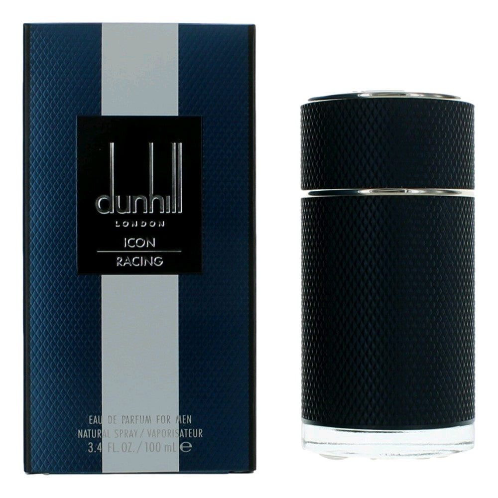 Bottle of Dunhill Icon Racing Blue by Alfred Dunhill, 3.4 oz Eau De Parfum Spray for Men