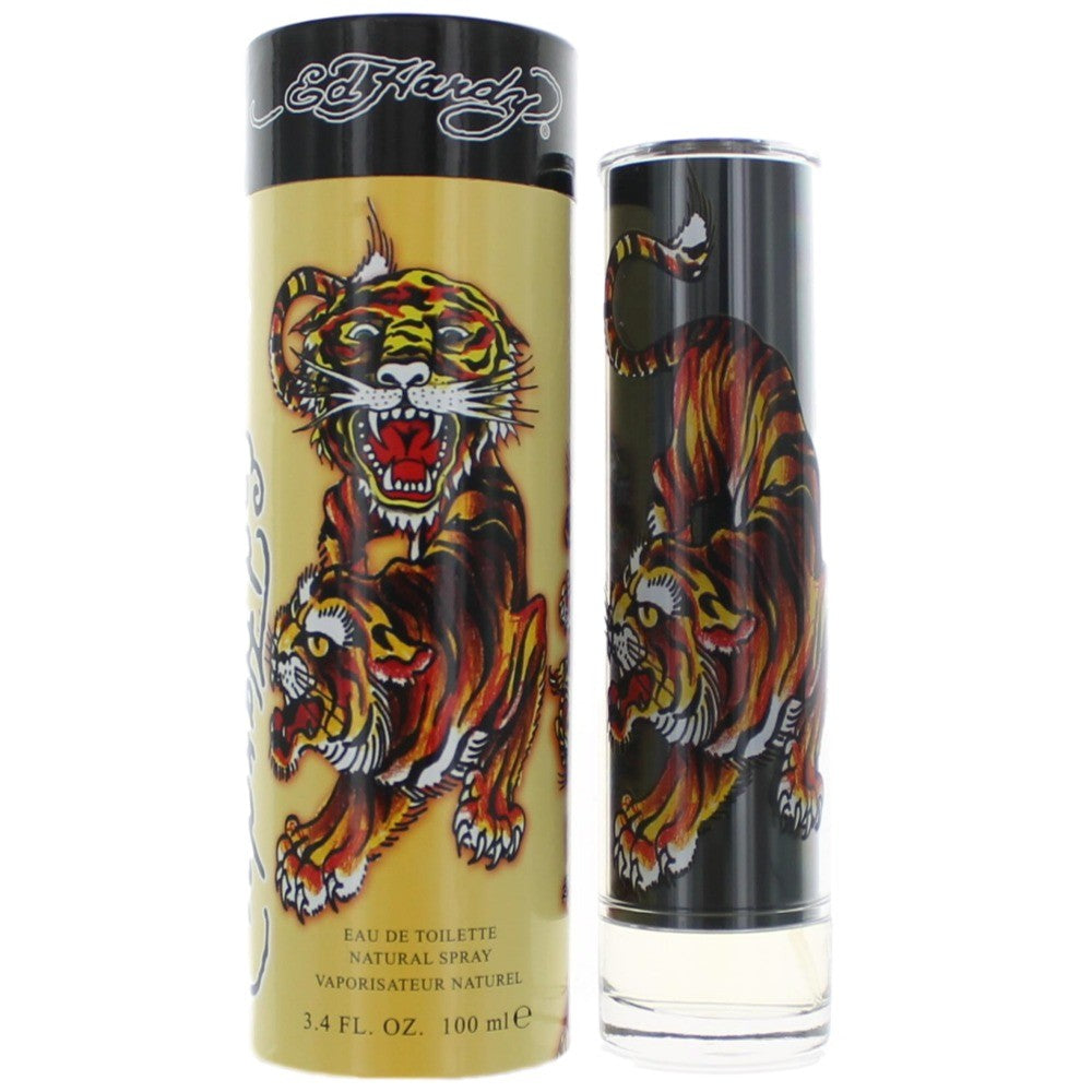 Bottle of Ed Hardy by Christian Audigier, 3.4 oz Eau De Toilette Spray for men