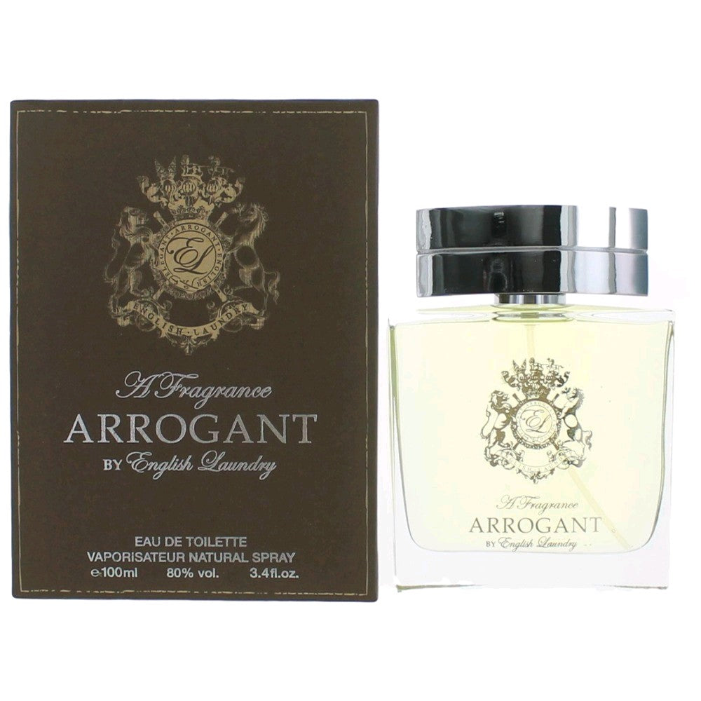 Bottle of Arrogant by English Laundry, 3.4 oz Eau De Toilette Spray for Men