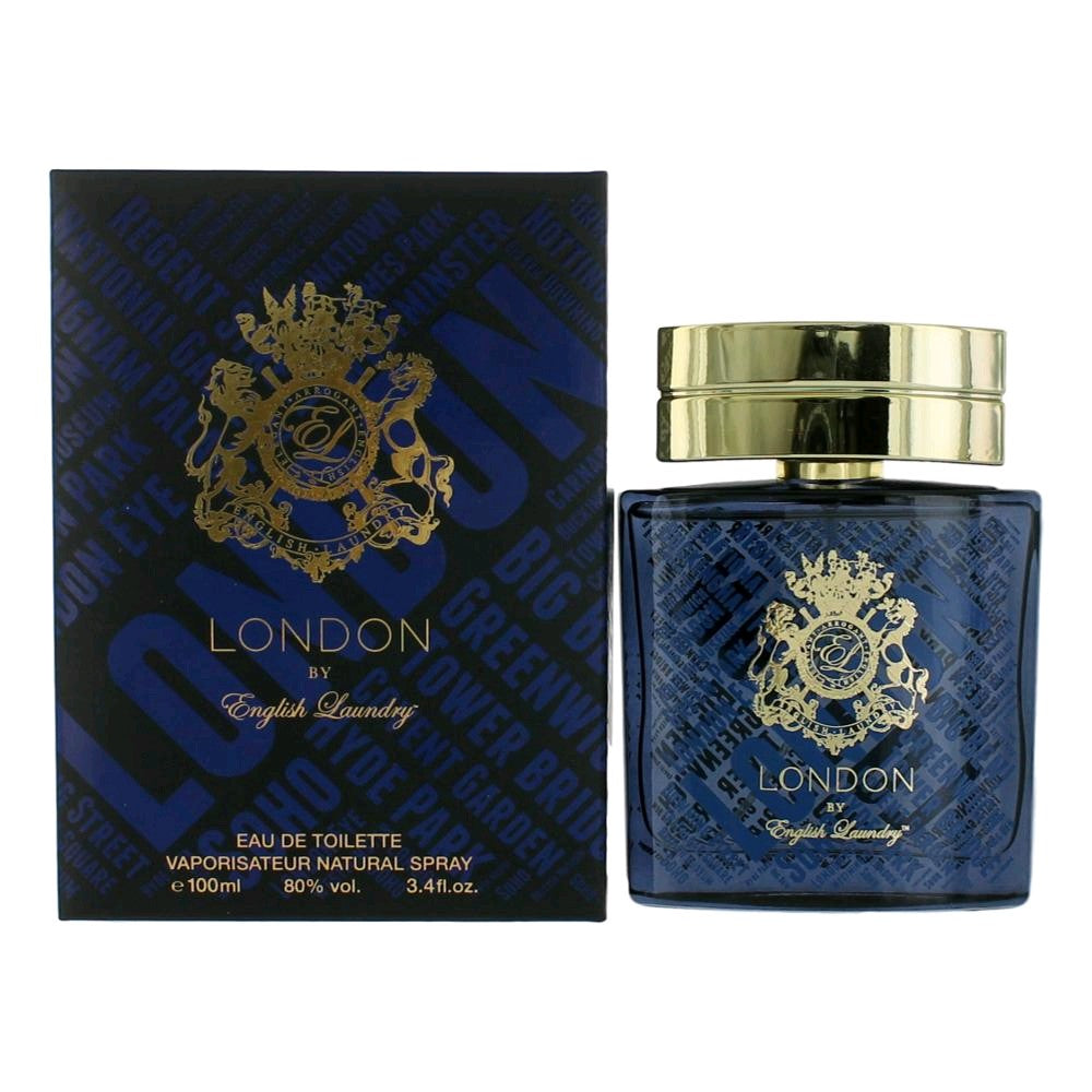 Bottle of London by English Laundry, 3.4 oz Eau De Toilette Spray for Men