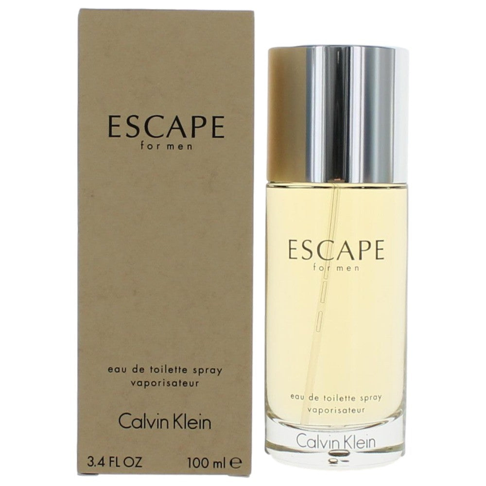 Bottle of Escape by Calvin Klein, 3.4 oz Eau De Toilette Spray for Men