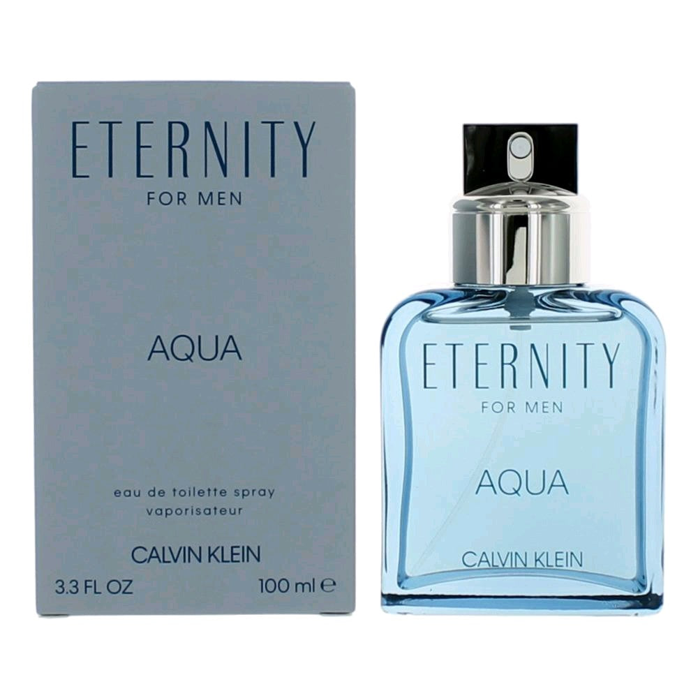 Bottle of Eternity Aqua by Calvin Klein, 3.4 oz Eau De Toilette Spray for Men