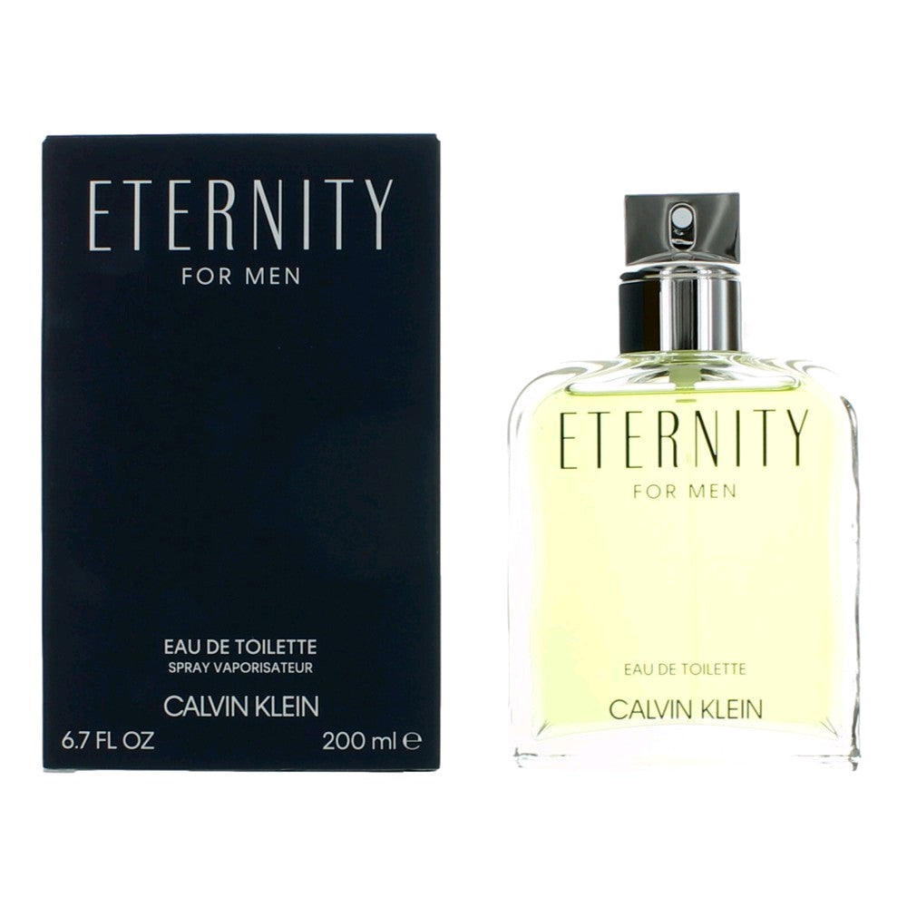 Bottle of Eternity by Calvin Klein, 6.7 oz Eau De Toilette Spray for Men