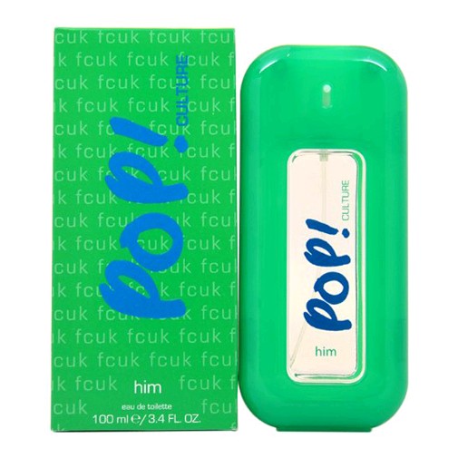Bottle of FCUK Pop Culture by French Connection, 3.4 oz Eau De Toilette Spray for Men
