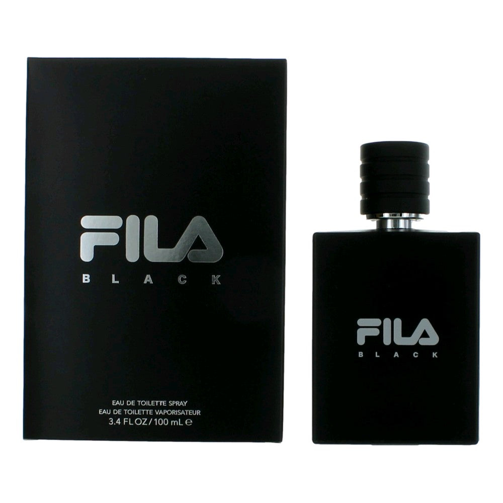 Bottle of Fila Black by Fila, 3.4 oz Eau De Toilette Spray for Men
