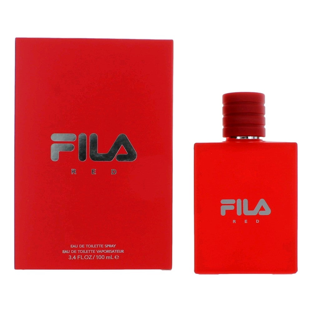 Bottle of Fila Red by Fila, 3.4 oz Eau De Toilette Spray for Men