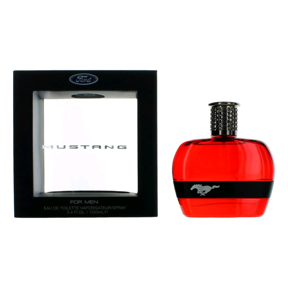 Bottle of Mustang Red by Mustang, 3.4 oz Eau De Toilette Spray for Men