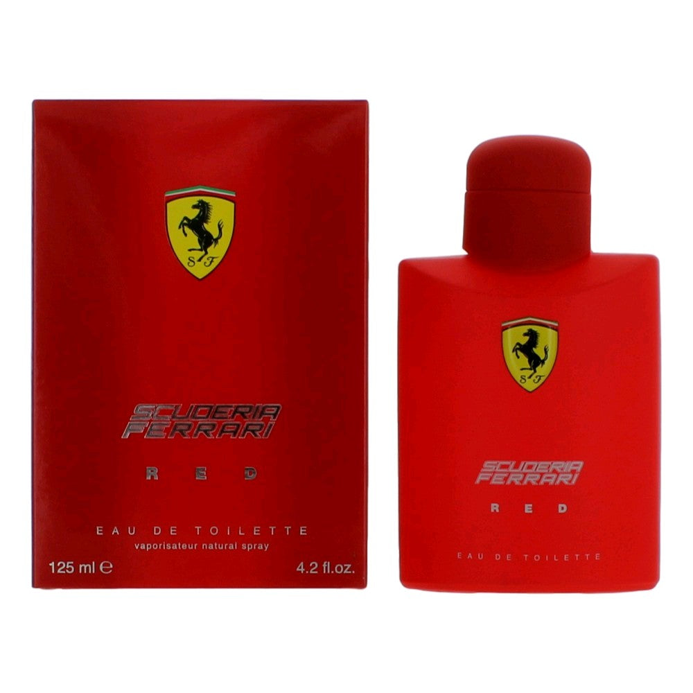 Bottle of Ferrari Red by Scuderia Ferrari, 4.2 oz Eau De Toilette Spray for Men