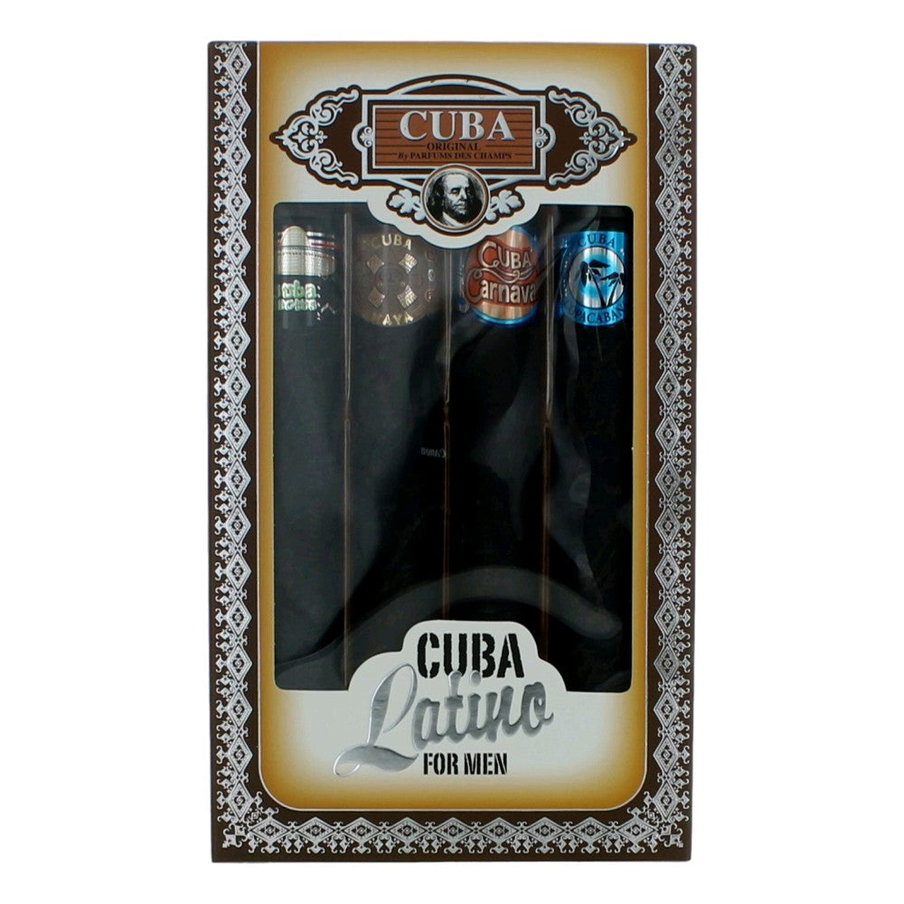 Bottle of Cuba Latino by Cuba, 4 Piece Gift Set for Men