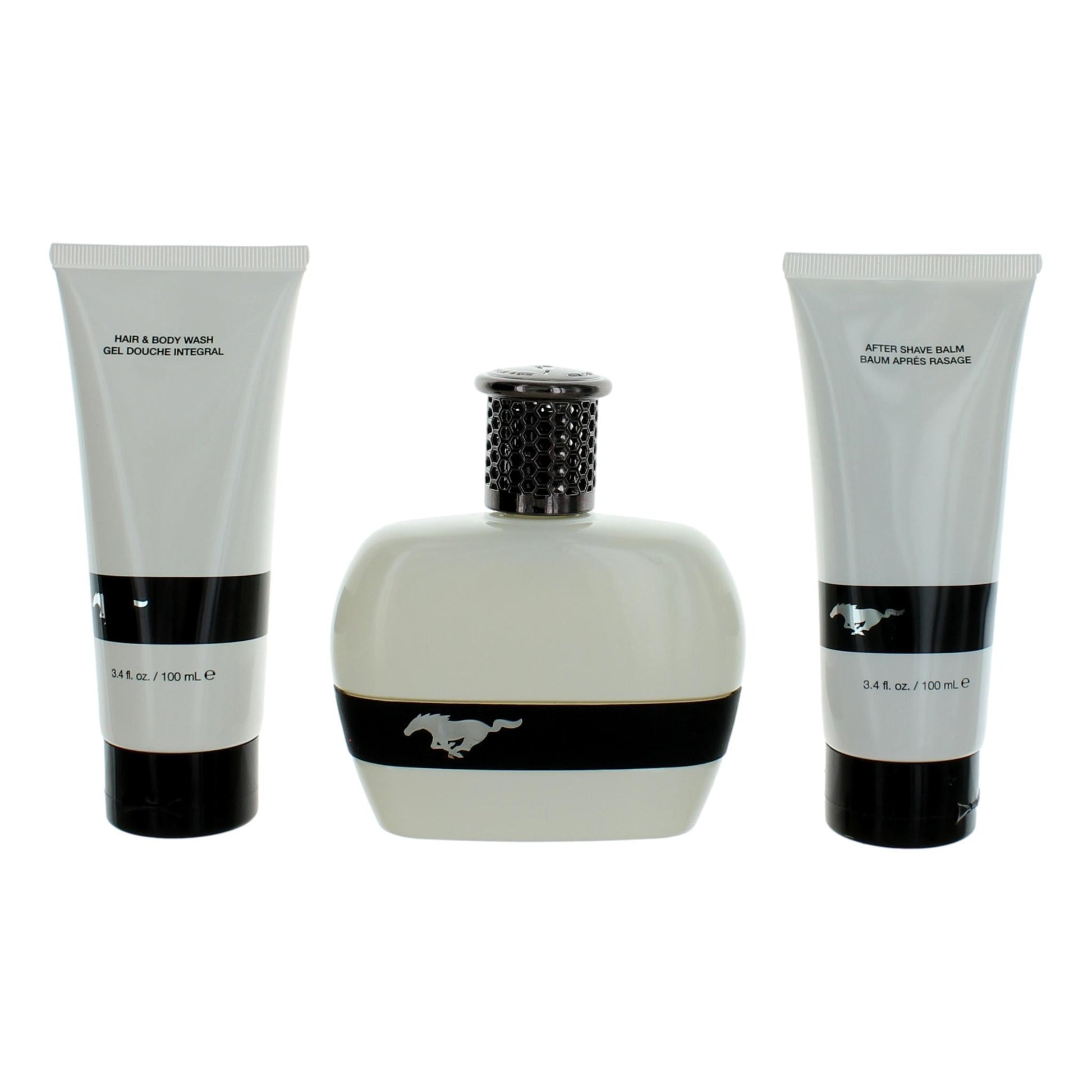 Bottle of Mustang White by Mustang, 3 Piece Gift Set for Men