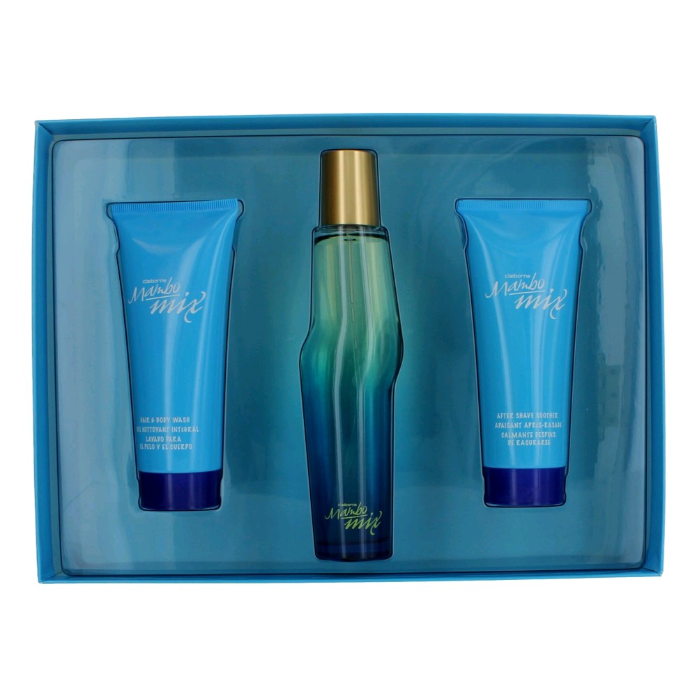 Bottle of Mambo Mix by Liz Claiborne, 3 Piece Gift Set for Men