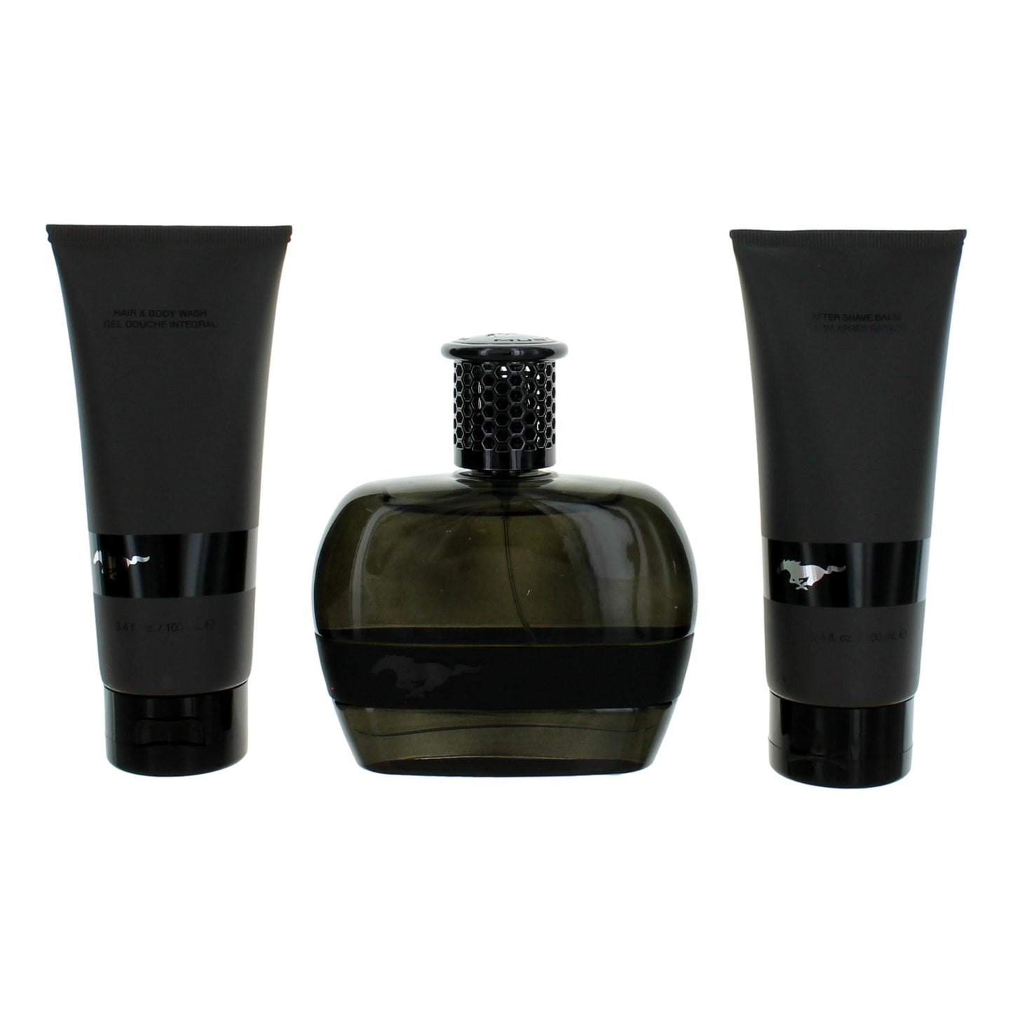 Bottle of Mustang Black by Mustang, 3 Piece Gift Set for Men