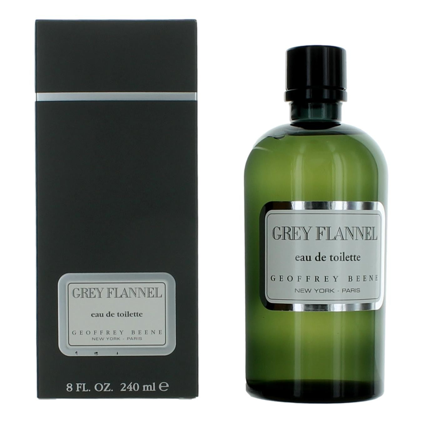 Bottle of Grey Flannel by Geoffrey Beene, 8 oz Eau De Toilette Splash for Men in a Box