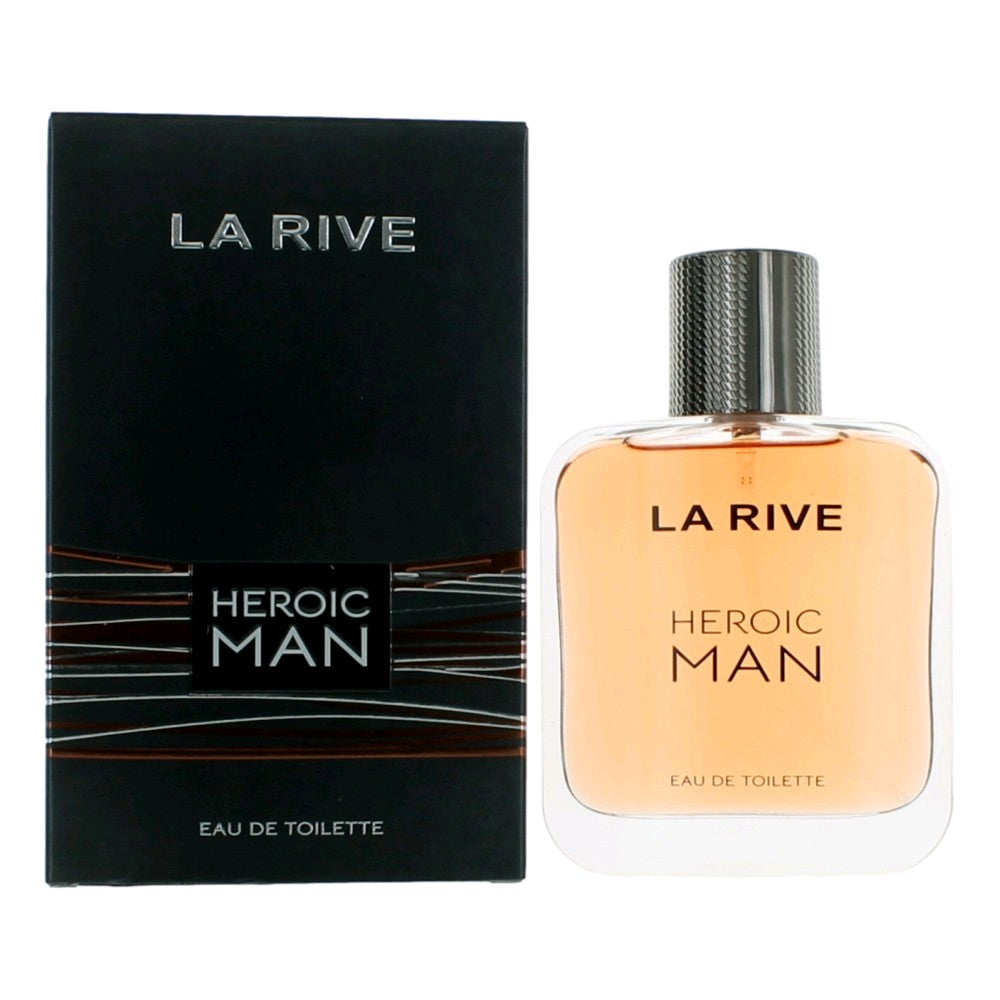 Bottle of Heroic Man by La Rive, 3.4 oz Eau De Toilette Spray for Men