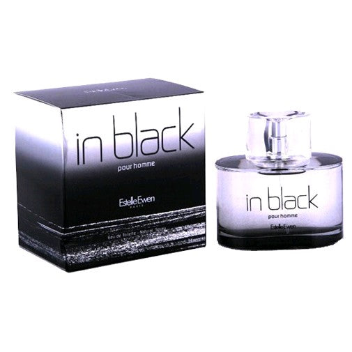 Bottle of In Black by Estelle Ewen, 3.4 oz Eau De Toilette Spray for Men