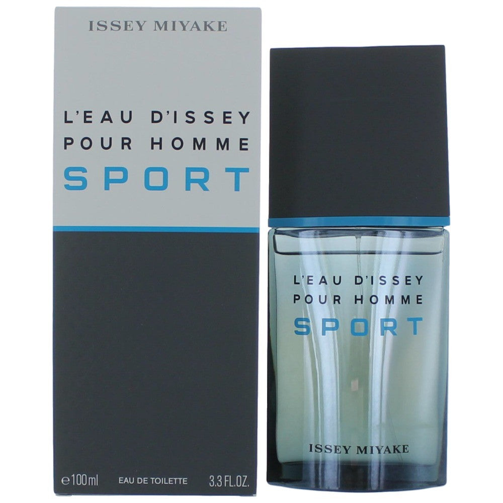Bottle of L'eau D'Issey Pour Homme Sport by Issey Miyake, 3.3 oz Eau De Toilette Spray for Men