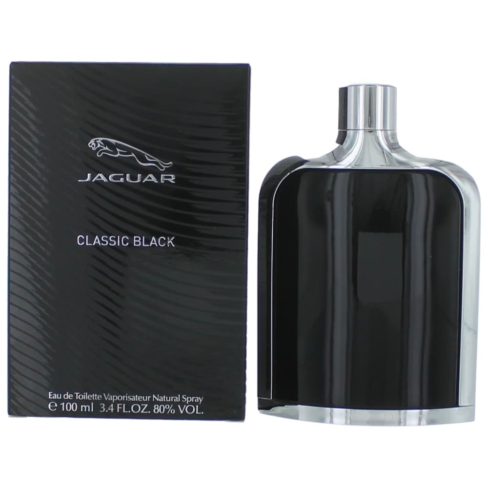 Bottle of Jaguar Classic Black by Jaguar, 3.4 oz Eau De Toilette Spray for Men