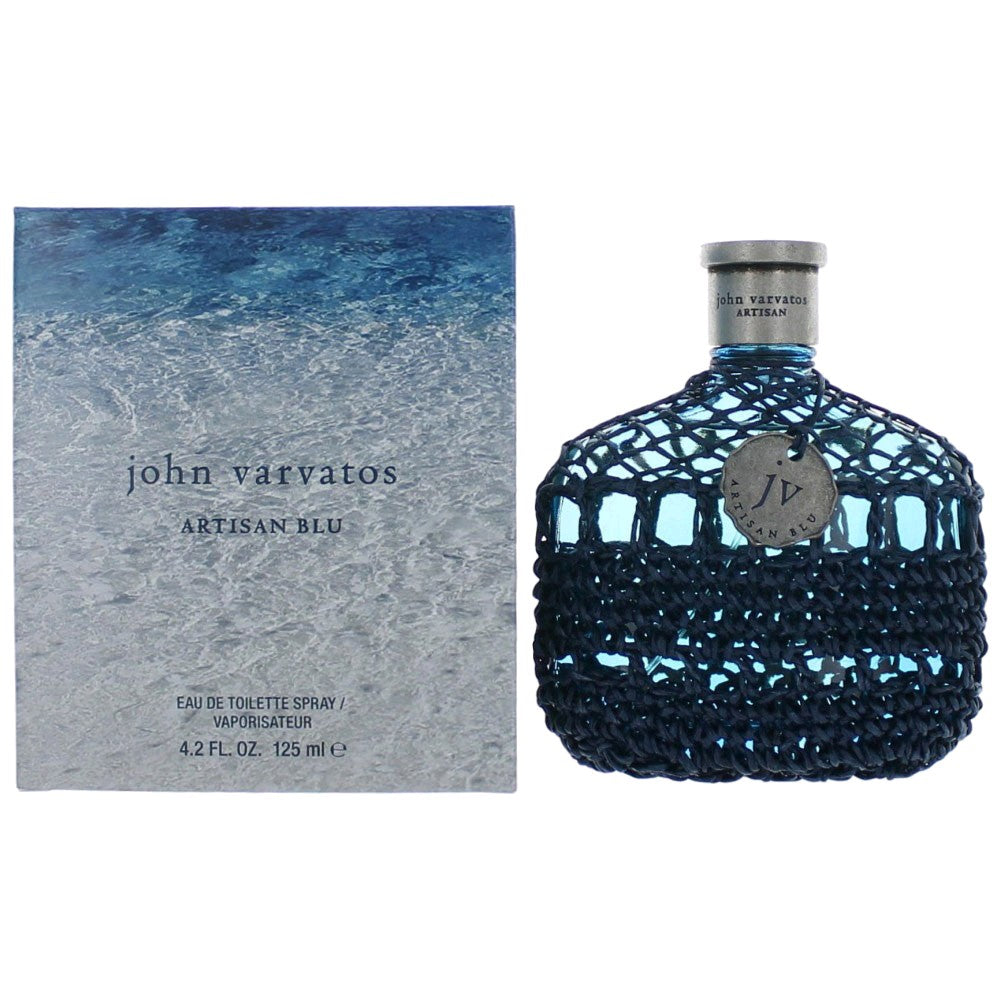 Bottle of John Varvatos Artisan Blu by John Varvatos, 4.2 oz Eau De Toilette Spray for Men