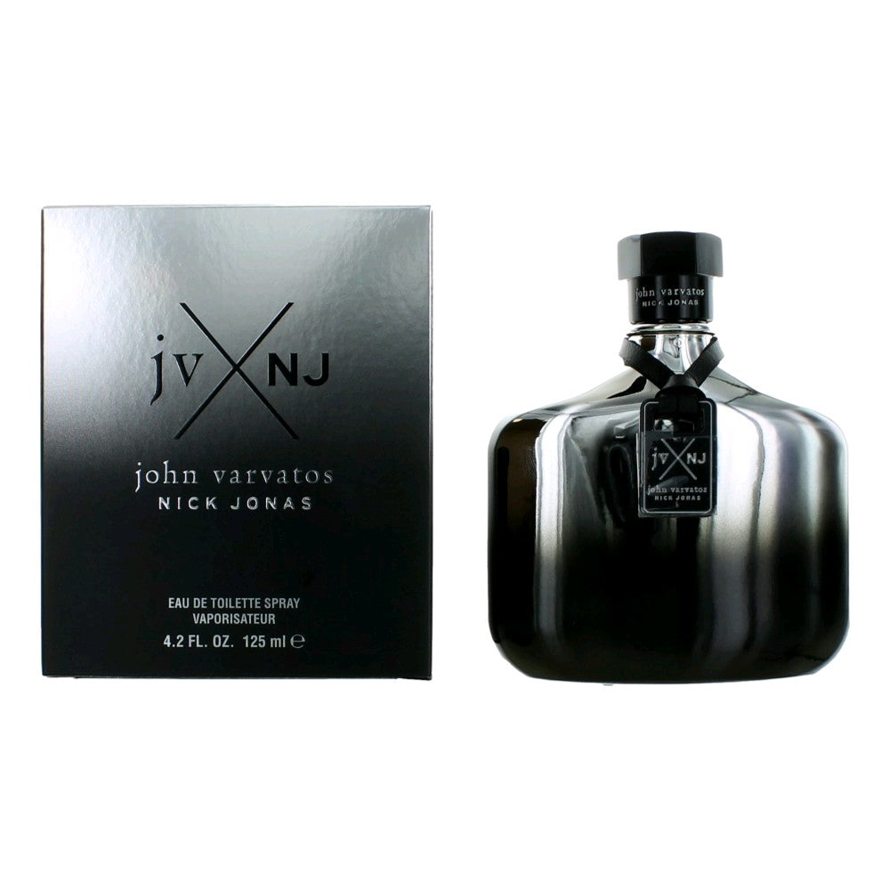 Bottle of JV x NJ John Varvatos Nick Jonas Silver by John Varvatos, 4.2 oz Eau De Toilette Spray for Men