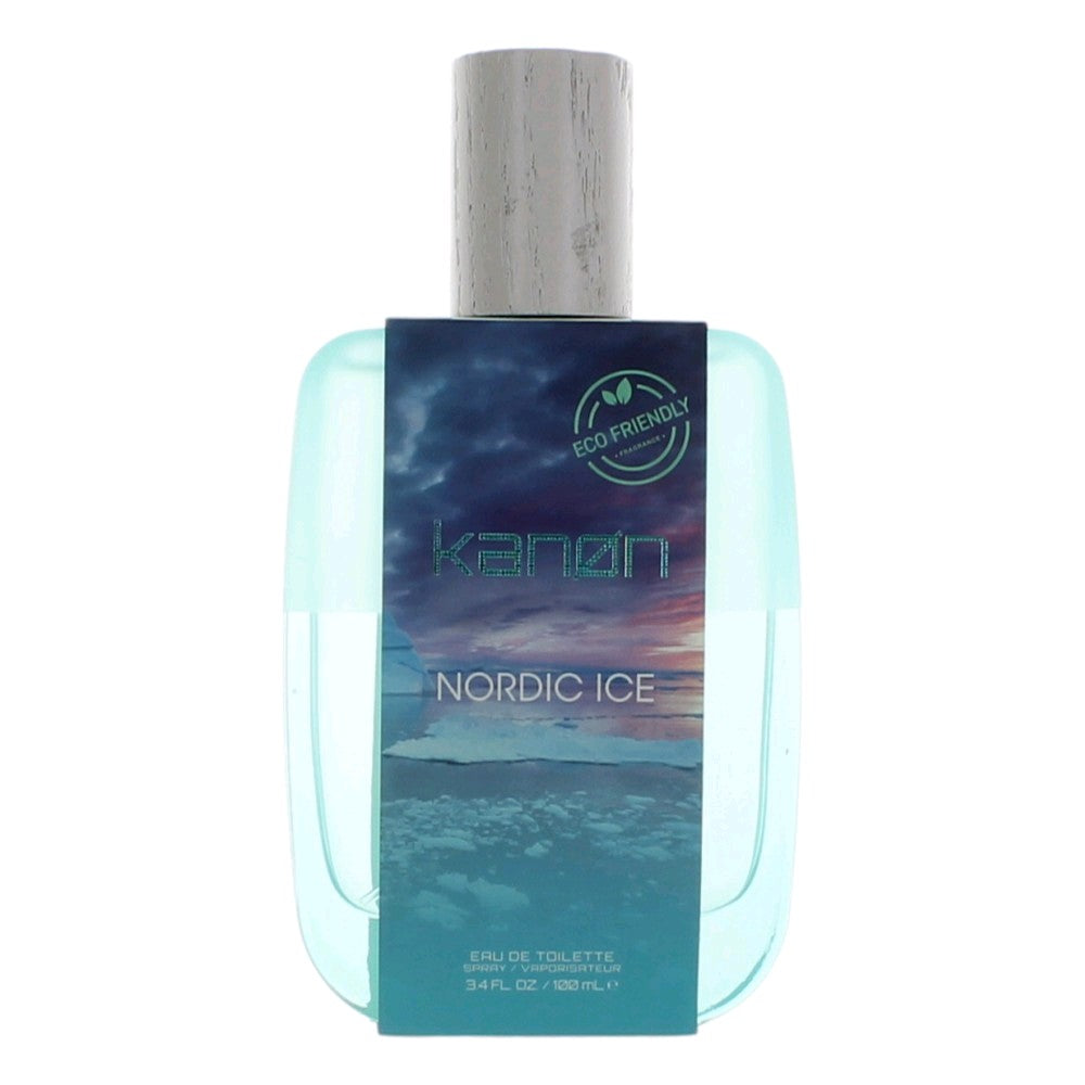 Bottle of Kanon Nordic Ice by Kanon, 3.4 oz Eau De Toilette Spray for Men