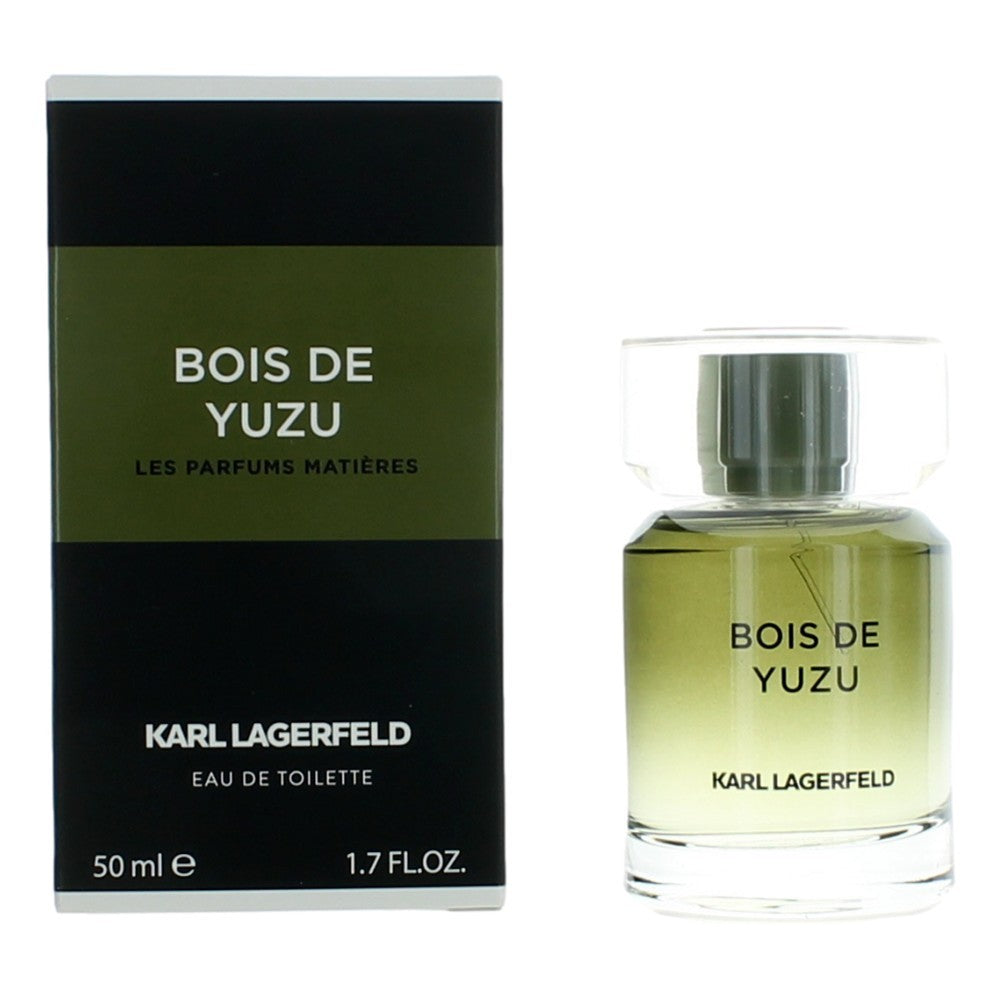 Bottle of Bois De Yuzu by Karl Lagerfeld, 1.7 oz Eau De Toilette Spray for Men