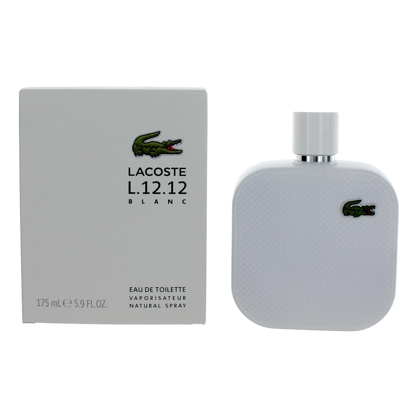 Bottle of Lacoste L.12.12 White Blanc by Lacoste, 5.9 oz Eau De Toilette Spray for Men