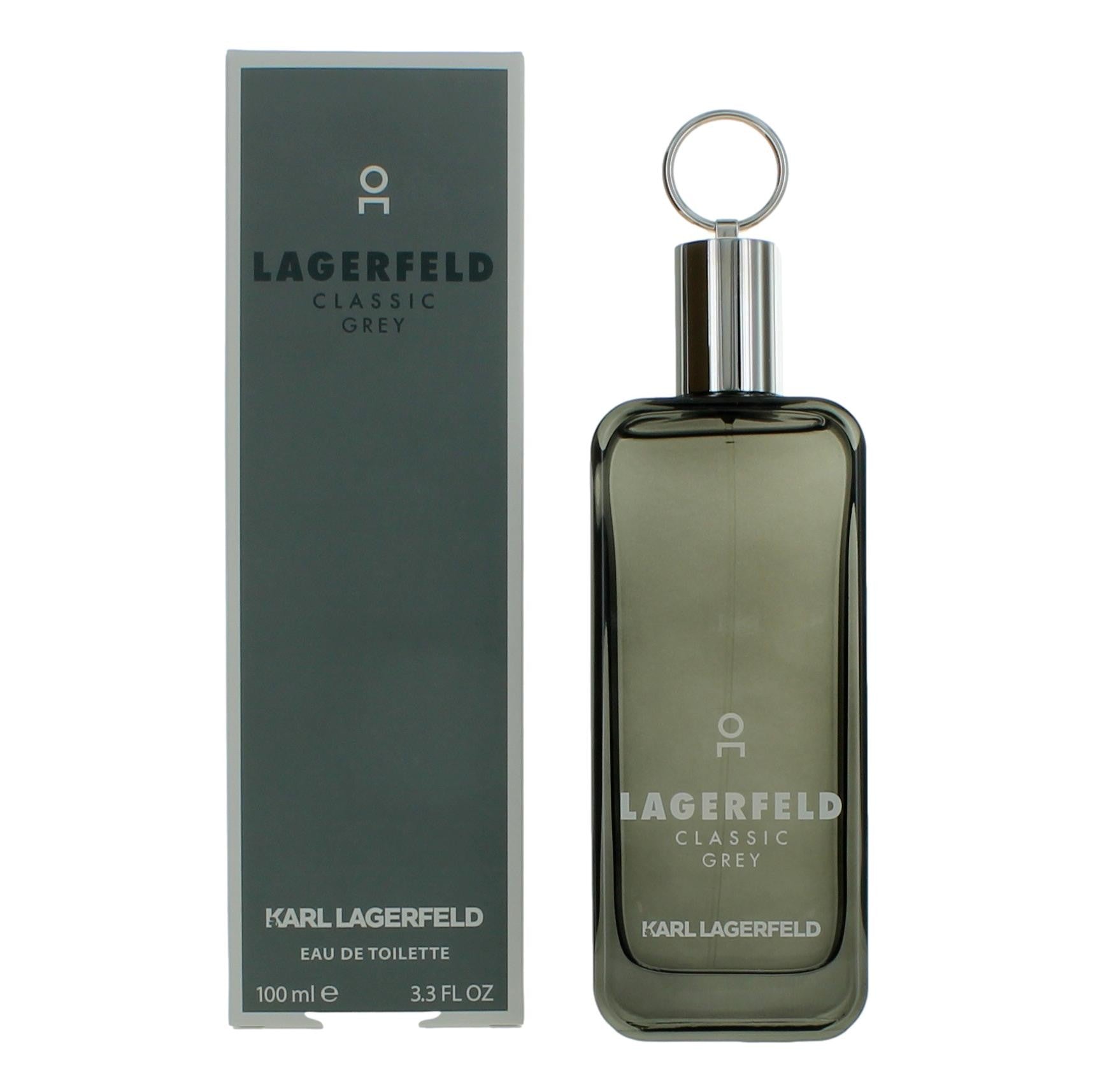 Bottle of Lagerfeld Classic Grey by Karl Lagerfeld, 3.3 oz Eau De Toilette Spray for Men