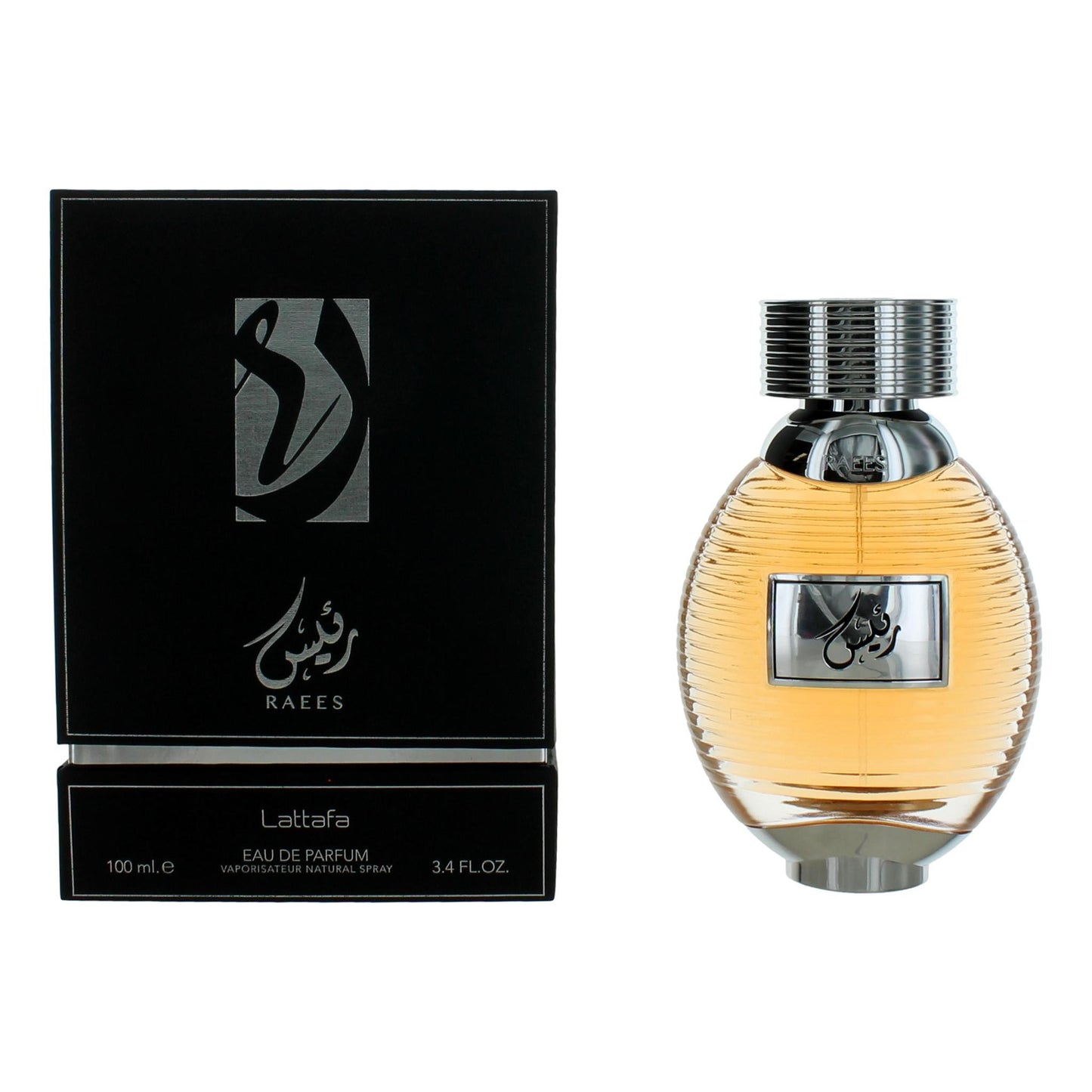 Bottle of Raees by Lattafa, 3.4 oz Eau De Parfum Spray for Men