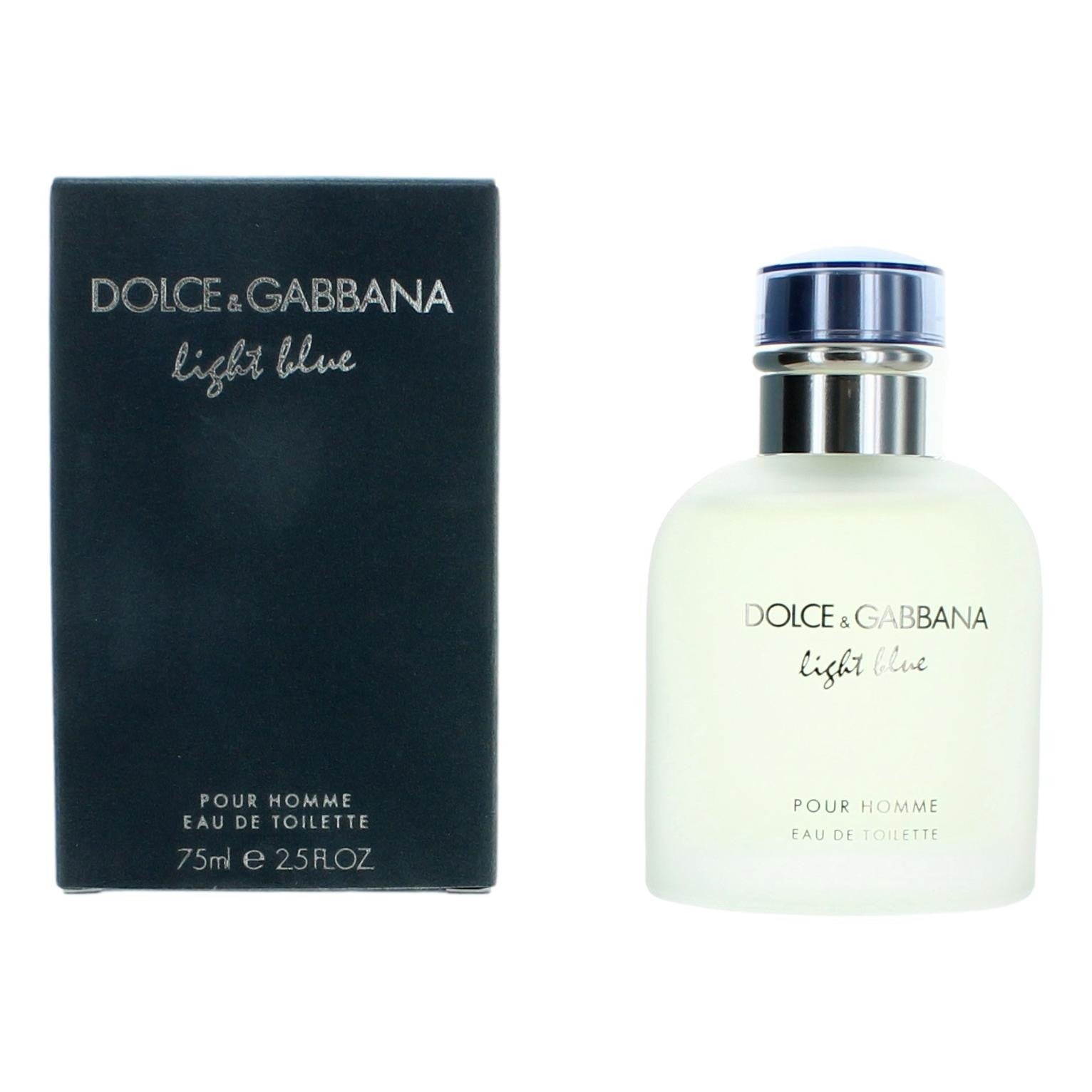 Bottle of Light Blue by Dolce & Gabbana, 2.5 oz Eau De Toilette Spray for Men