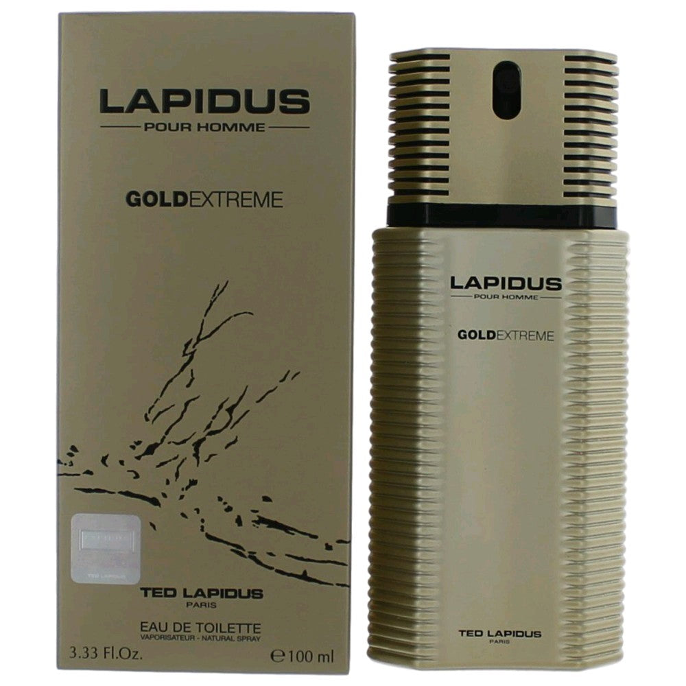 Bottle of Lapidus Gold Extreme by Ted Lapidus, 3.3 oz Eau De Toilette Spray for Men