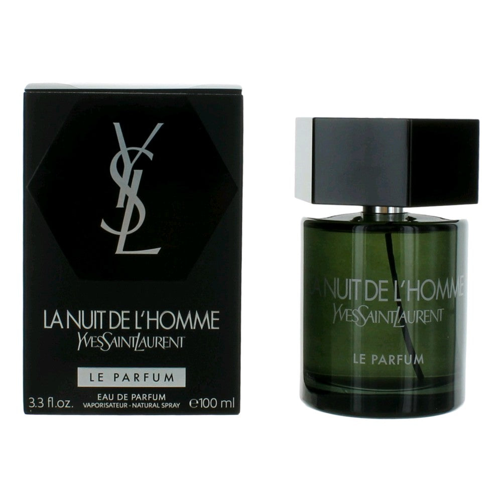 Bottle of La Nuit De L'Homme Le Parfum by Yves Saint Laurent, 3.3 oz Eau De Parfum Spray for Men