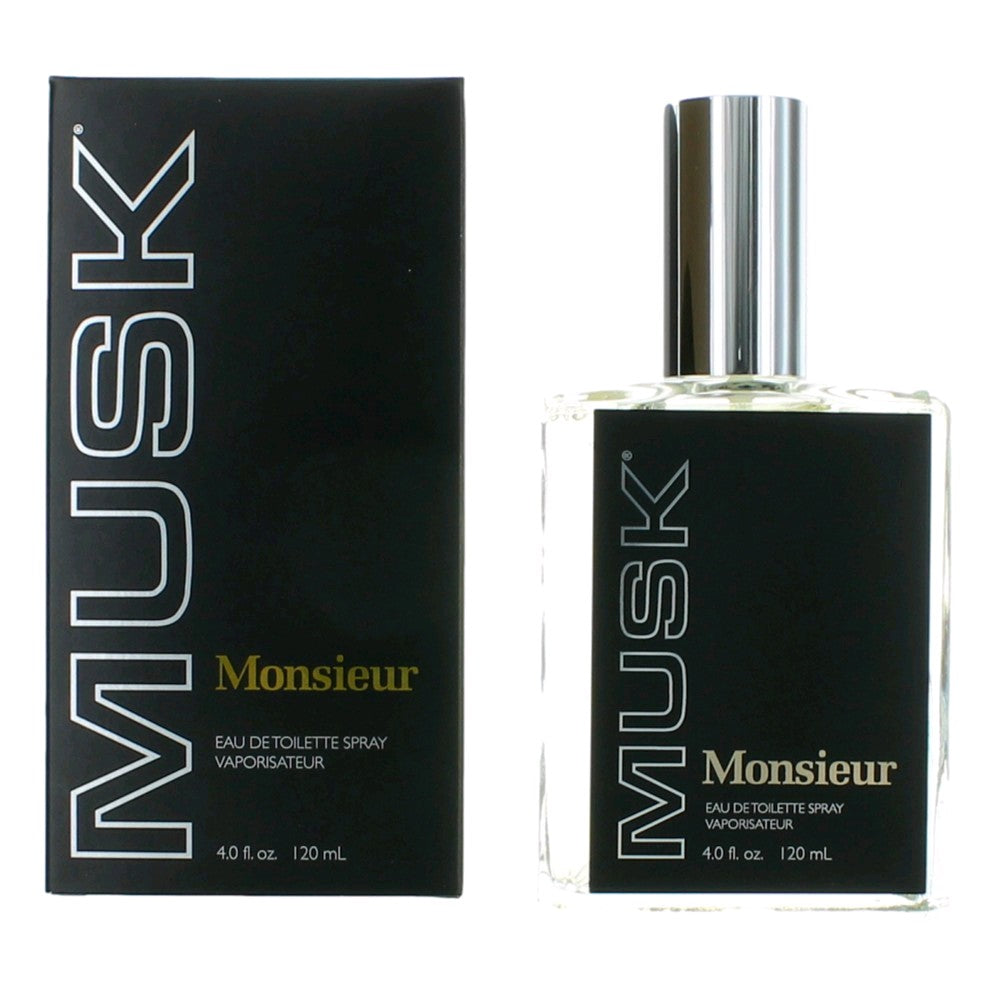 Bottle of Monsieur Musk by Dana, 4 oz Eau de Toilette Spray for Men