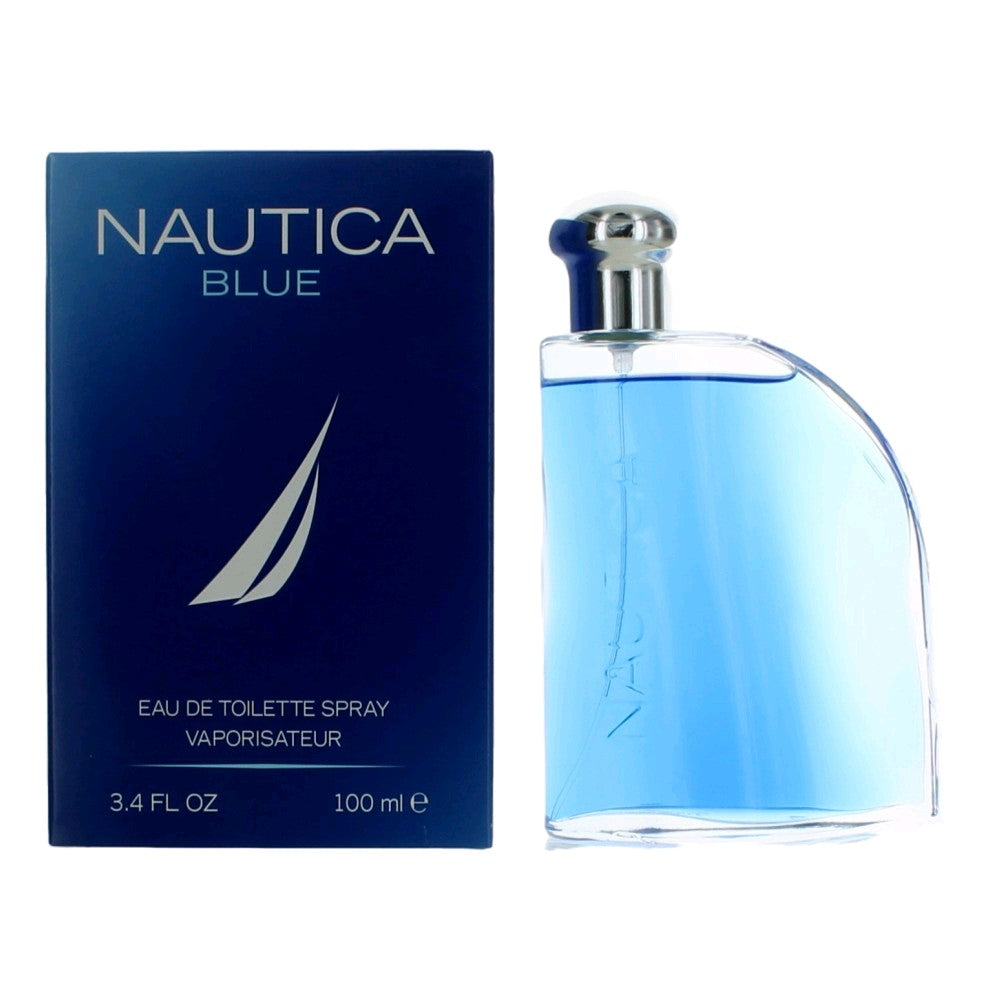 Bottle of Nautica Blue by Nautica, 3.4 oz Eau De Toilette Spray for Men