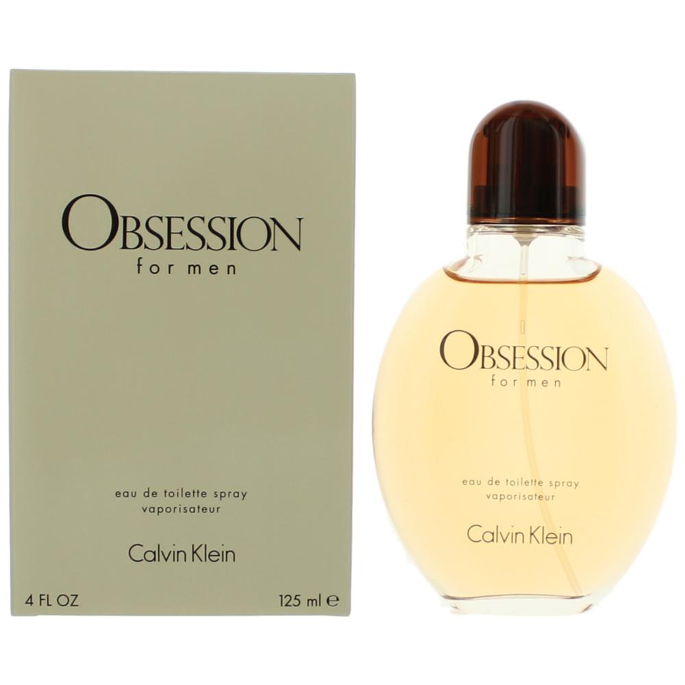 Bottle of Obsession by Calvin Klein, 4 oz Eau De Toilette Spray for Men