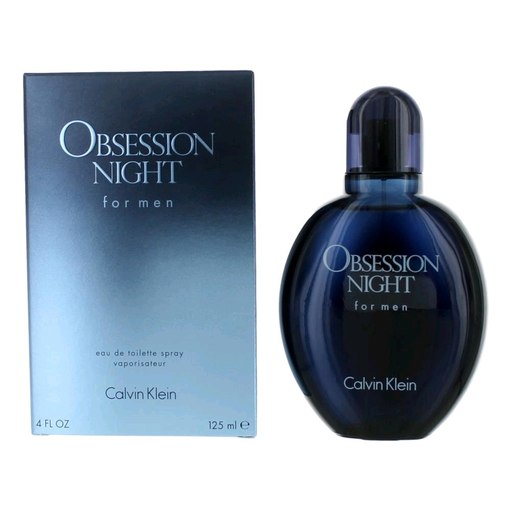 Bottle of Obsession Night by Calvin Klein, 4 oz Eau De Toilette Spray for Men