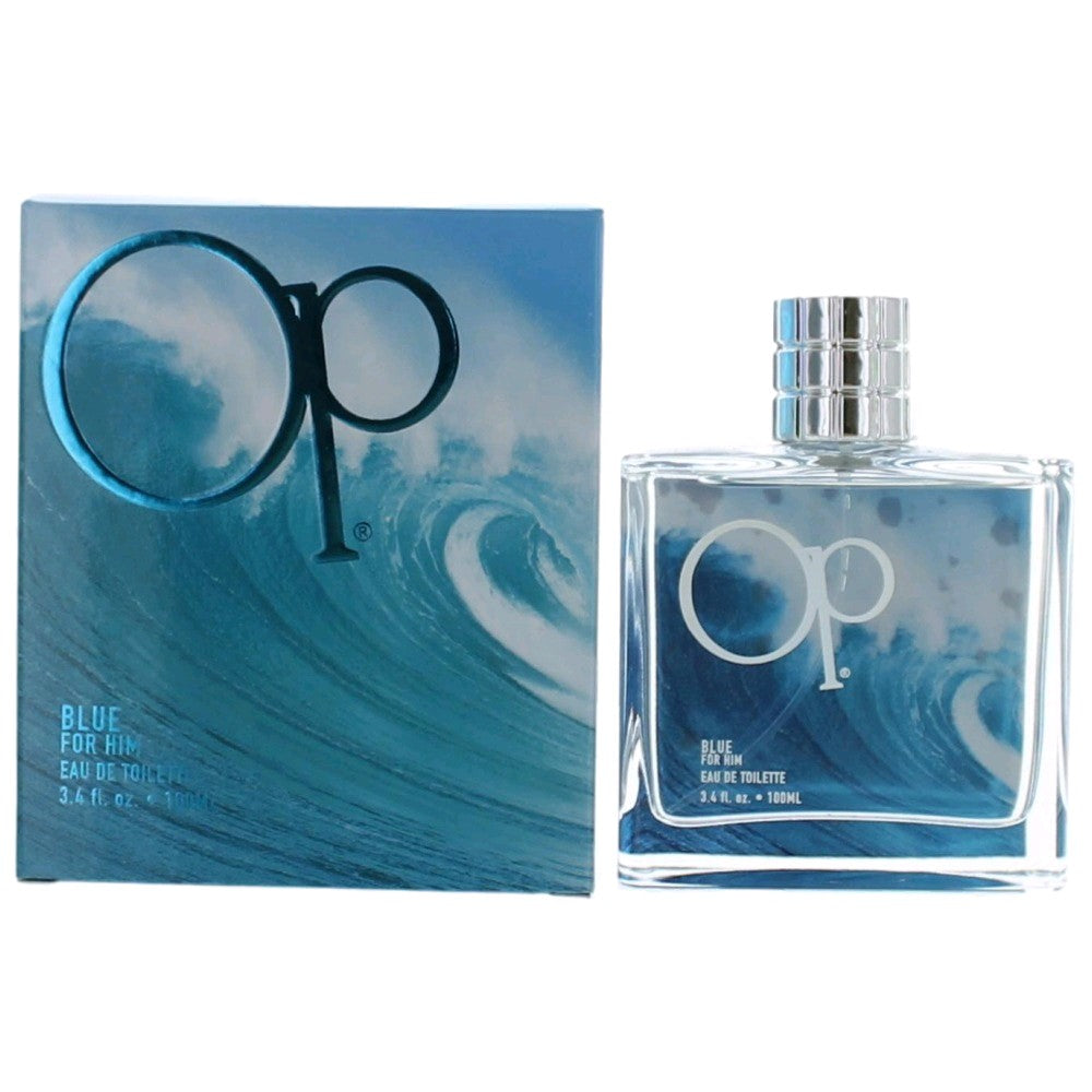 Bottle of OP Blue For Him by Ocean Pacific, 3.4 oz Eau De Toilette Spray for Men