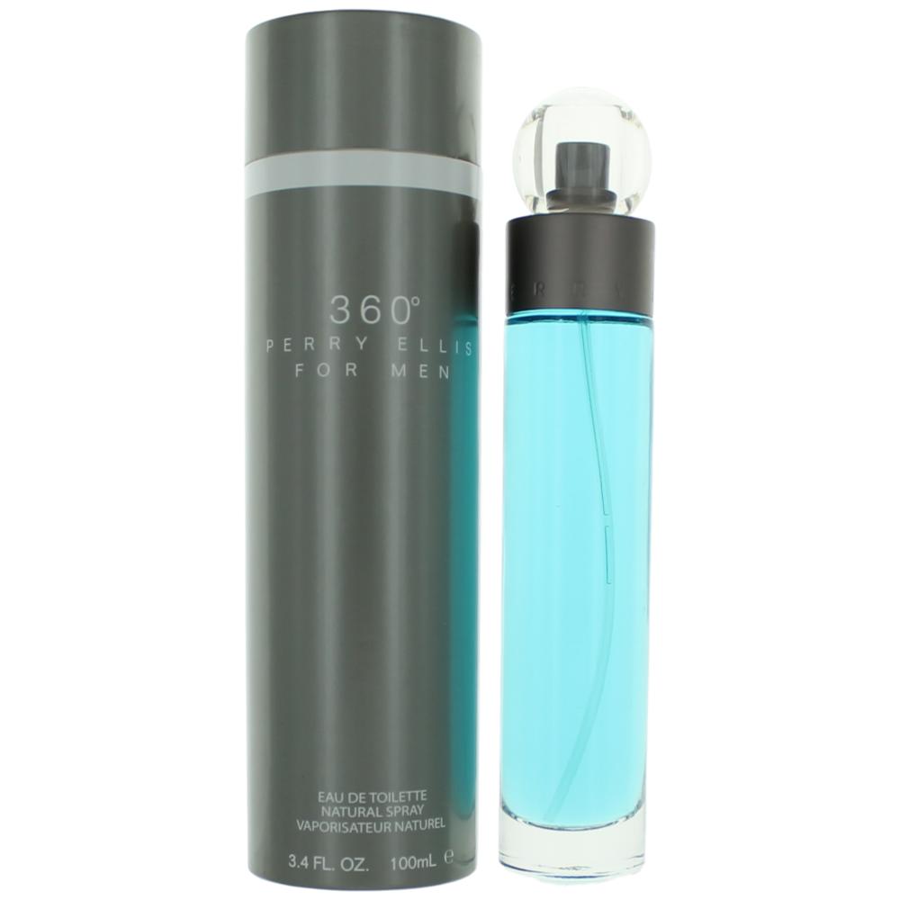 Bottle of Perry Ellis 360 by Perry Ellis, 3.4 oz Eau De Toilette Spray for Men