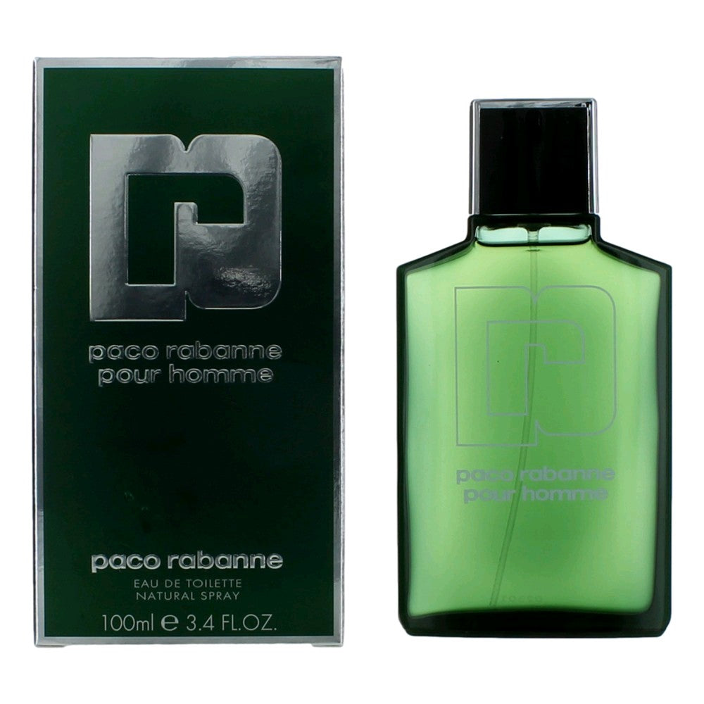 Bottle of Paco Rabanne Pour Homme by Paco Rabanne, 3.4 oz Eau De Toilette Spray for Men