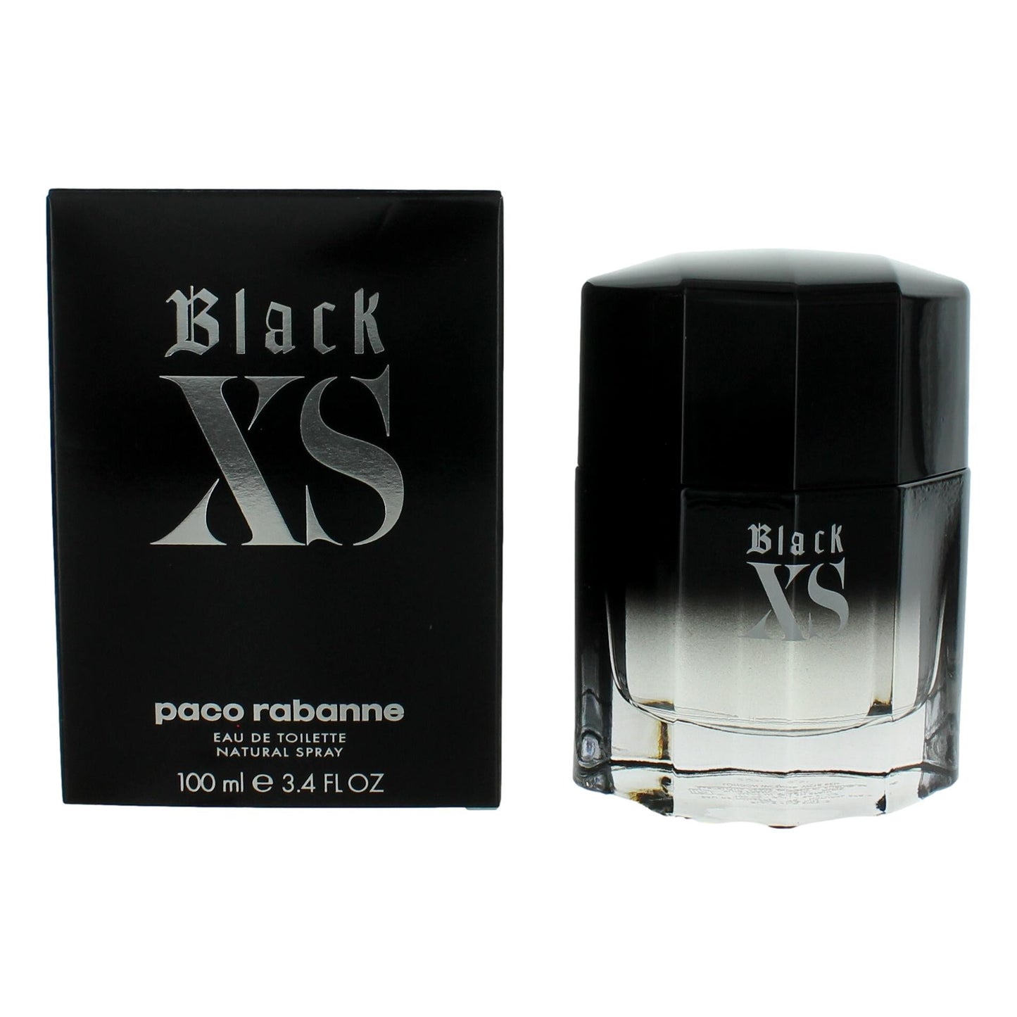 Bottle of Black XS by Paco Rabanne, 3.4 oz Eau De Toilette Spray for Men