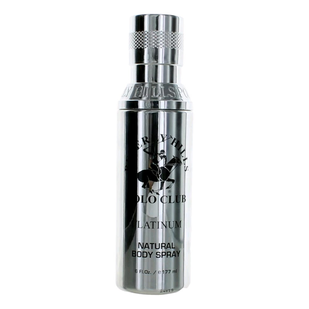 Bottle of BHPC Platinum by Beverly Hills Polo Club, 6 oz Body Spray for Men