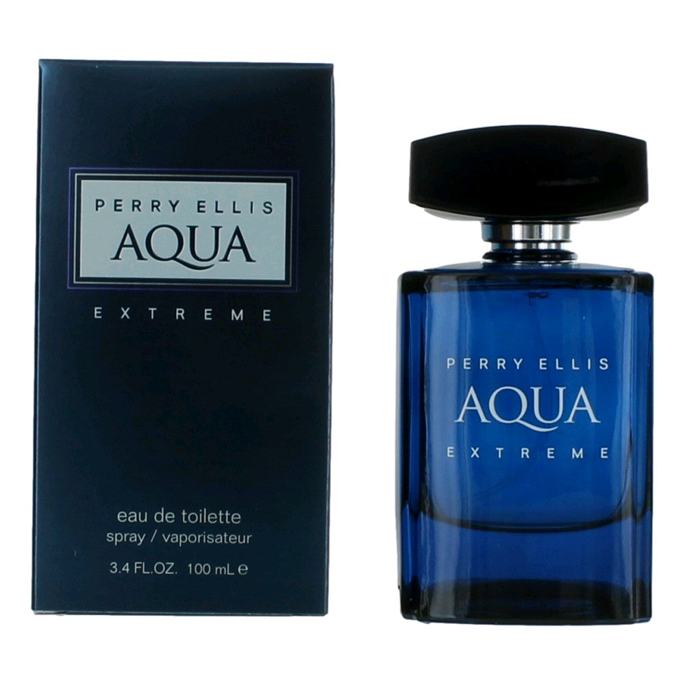 Bottle of Perry Ellis Aqua Extreme by Perry Ellis, 3.4 oz Eau De Toilette Spray for Men