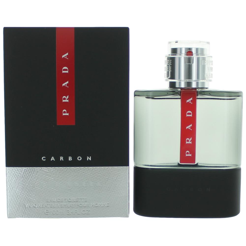 Bottle of Prada Luna Rossa Carbon by Prada, 3.4 oz Eau De Toilette Spray for Men