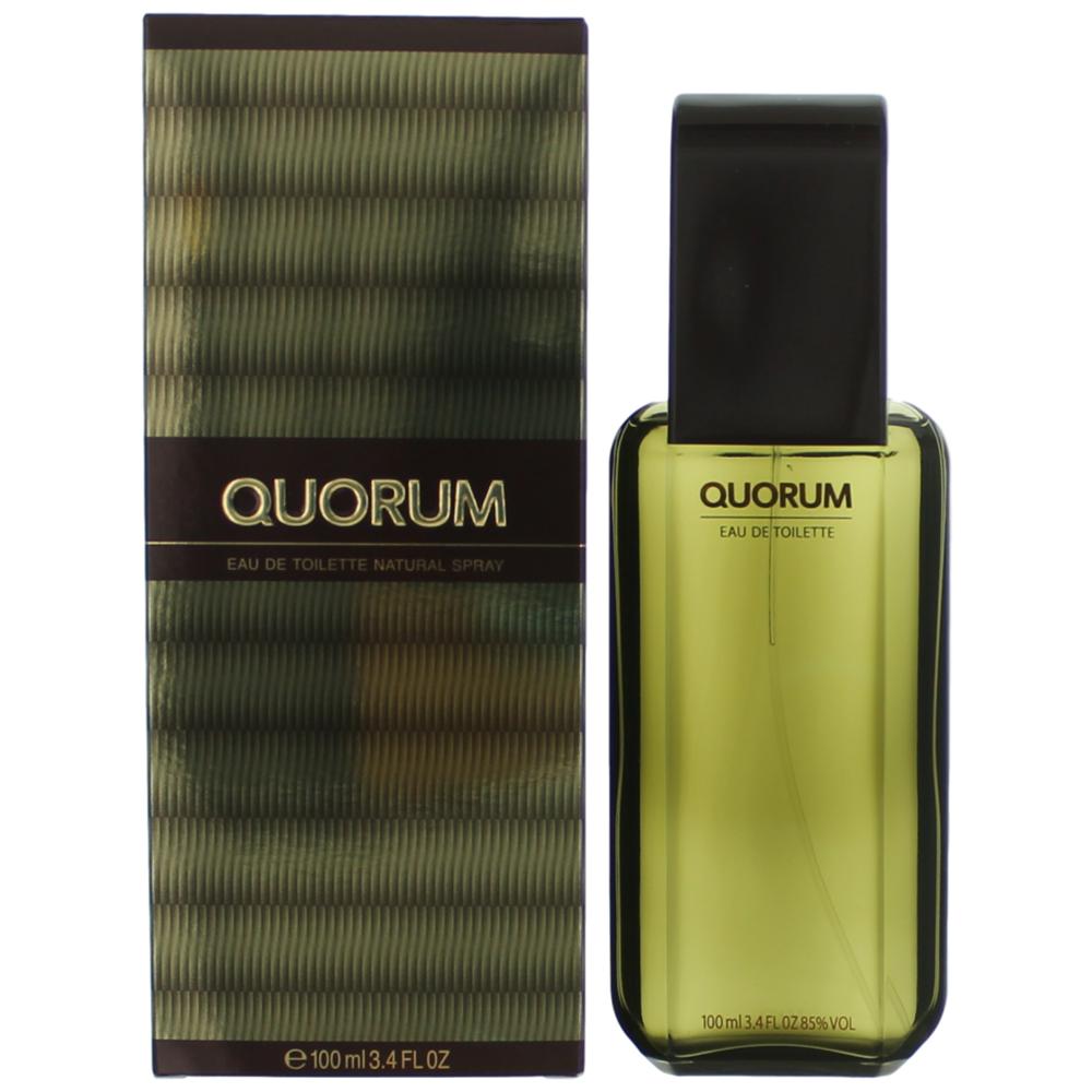 Bottle of Quorum by Puig, 3.4 oz Eau De Toilette Spray for Men