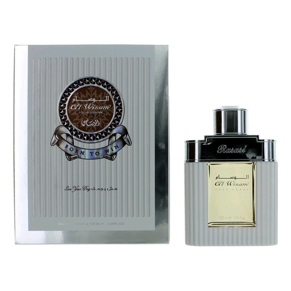 Bottle of Al Wisam by Rasasi, 3.3 oz Eau De Parfum Spray for Men