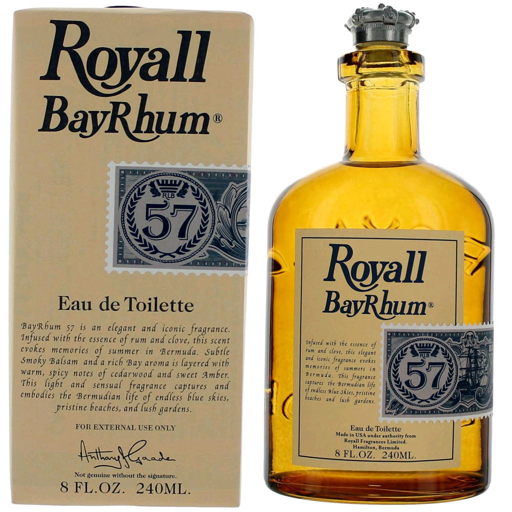 Bottle of Royall BayRhum 57 by Royall Fragrances, 8 oz Eau De Toilette Splash for Men