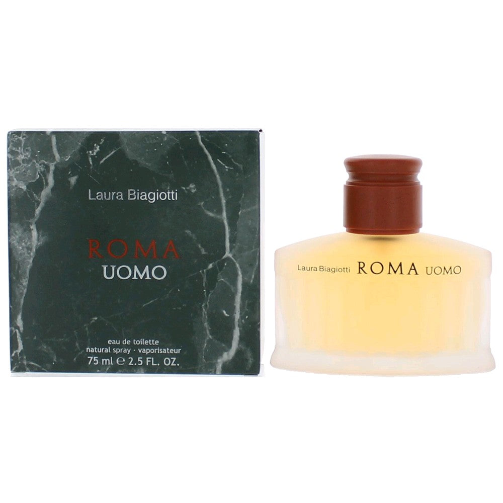 Bottle of Roma Uomo by Laura Biagiotti, 2.5 oz Eau De Toilette Spray for Men