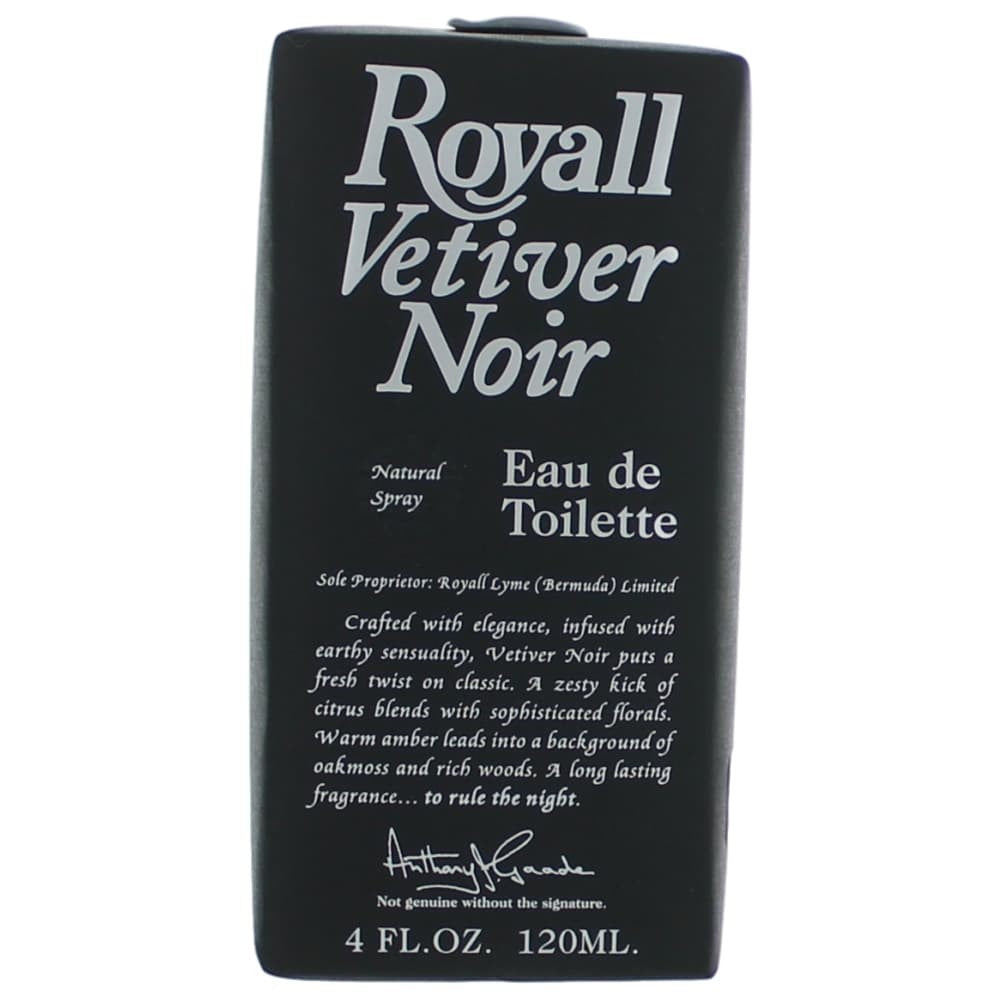 Bottle of Royall Vetiver Noir by Royall Fragrance, 4 oz Eau De Toilette Spray for Men